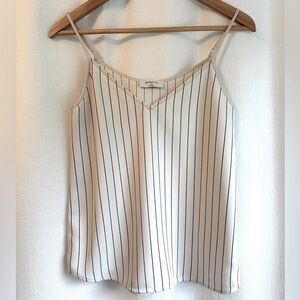 Babaton Cream & Black Striped V-Neck Spaghetti Strap Camisole, NWOT, XXS